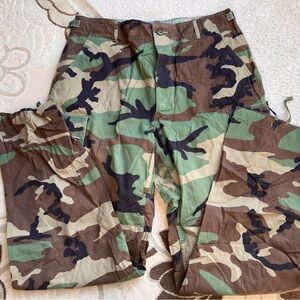 Vintage Men's Military issued BDU’s Hot Weather Camouflage Woodland